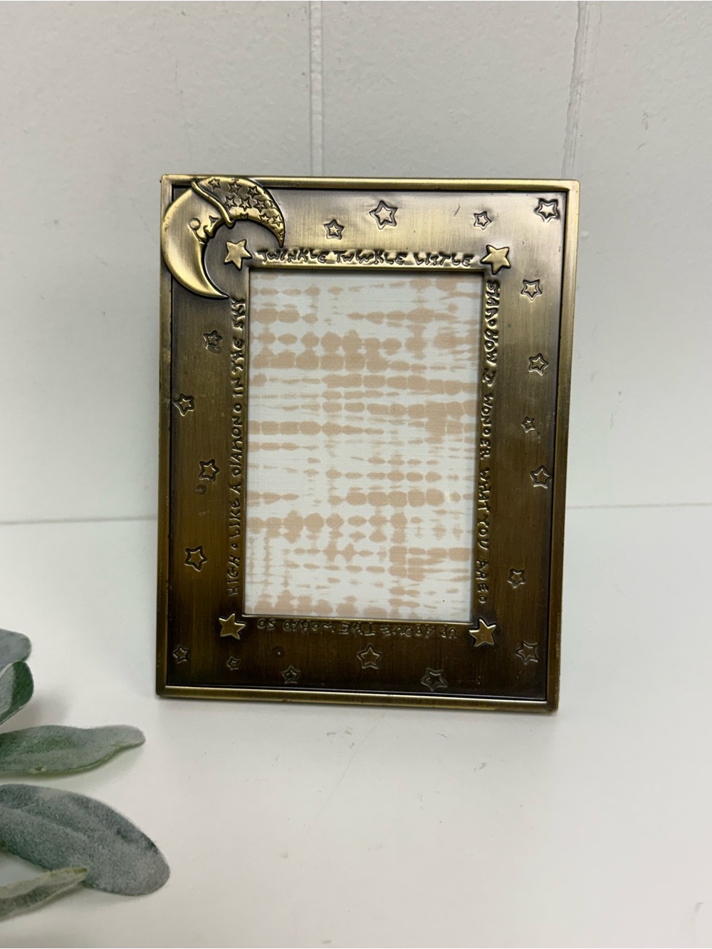 Vintage Metal Bronze Star & Moon Photo Frame Twinkle Twinkle Little Star (4.5x3)